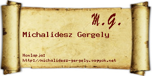 Michalidesz Gergely névjegykártya
